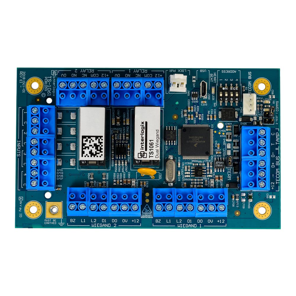 Aritech 2 Tür-Controller mit zwei Relais, vier Eingängen und zwei Wiegand-Schnittstellen (nur Platine) für CDC4 Baureihe-1