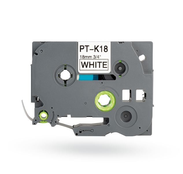 PT-TAPE18-BW Jablotron Schriftband laminiert für PT-P700