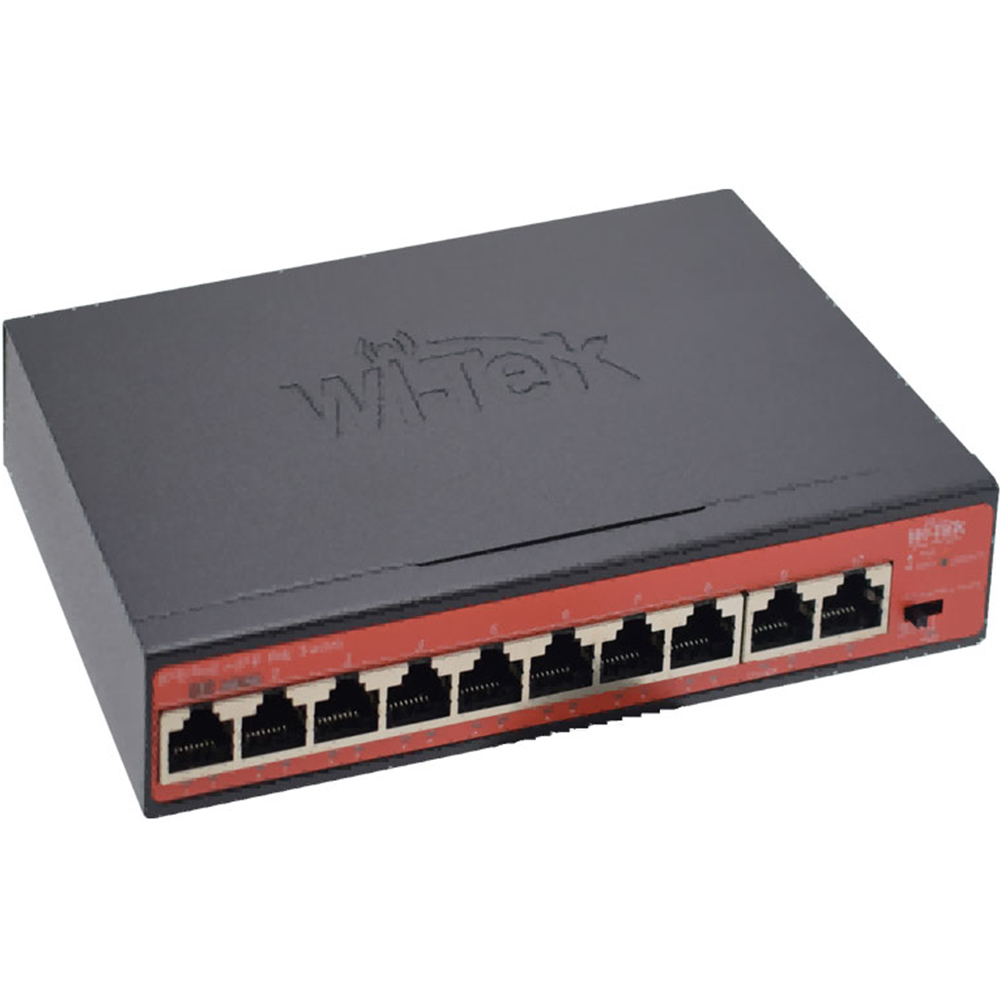 Witek PoE-Switch, 10 Ports, 8 Ports PoE, 250m, Desktop, Wandmontage-2