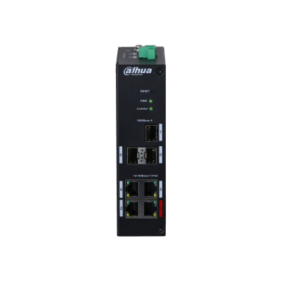 Dahua 7-Port Managed Hardened Switch, 4-Port PoE DH-PFS4307-4ET-96-2
