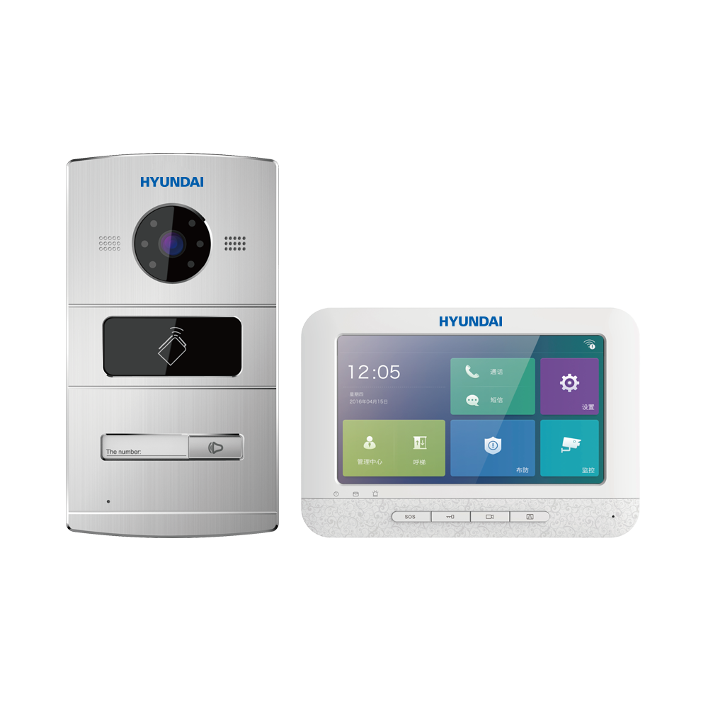 Hyundai IP-Videogegensprechanlagen-Kit, UP-Türsprechstelle