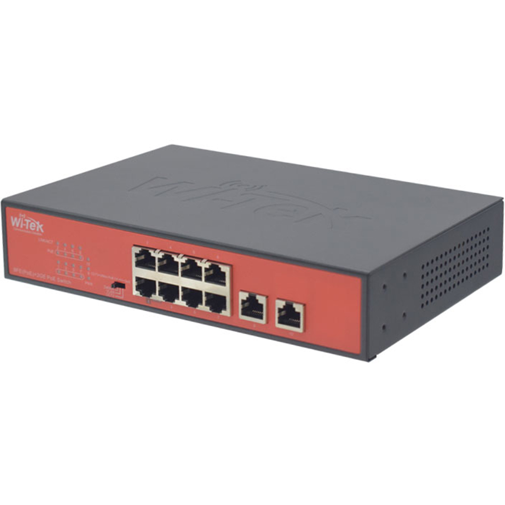 Witek PoE-Switch, 10 Ports, 8 Ports PoE, 250m, Desktop, Rack, Wandmontage-4