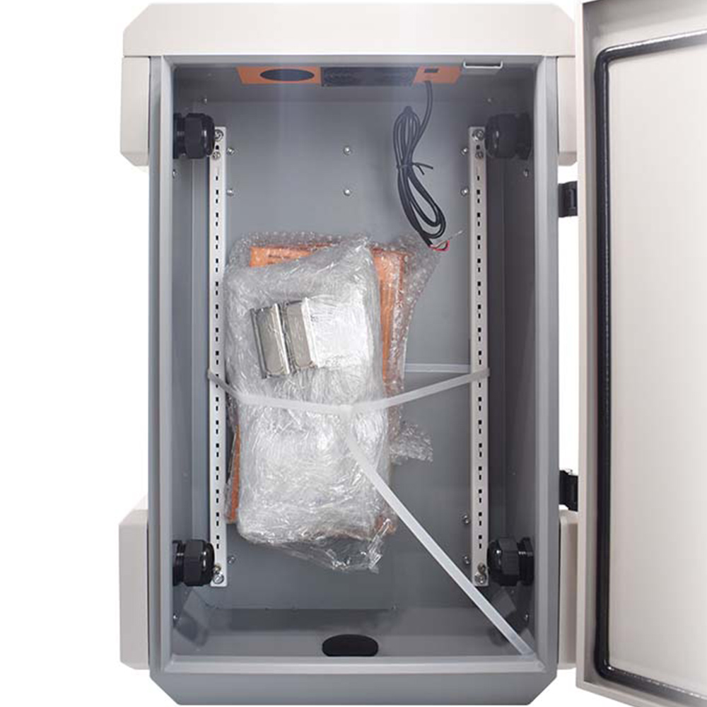 Wi-Tek IoT-Gehäuse, mit Lüfter, IP65, IK10, Metall, grau, Boden, Mast, Wand-1