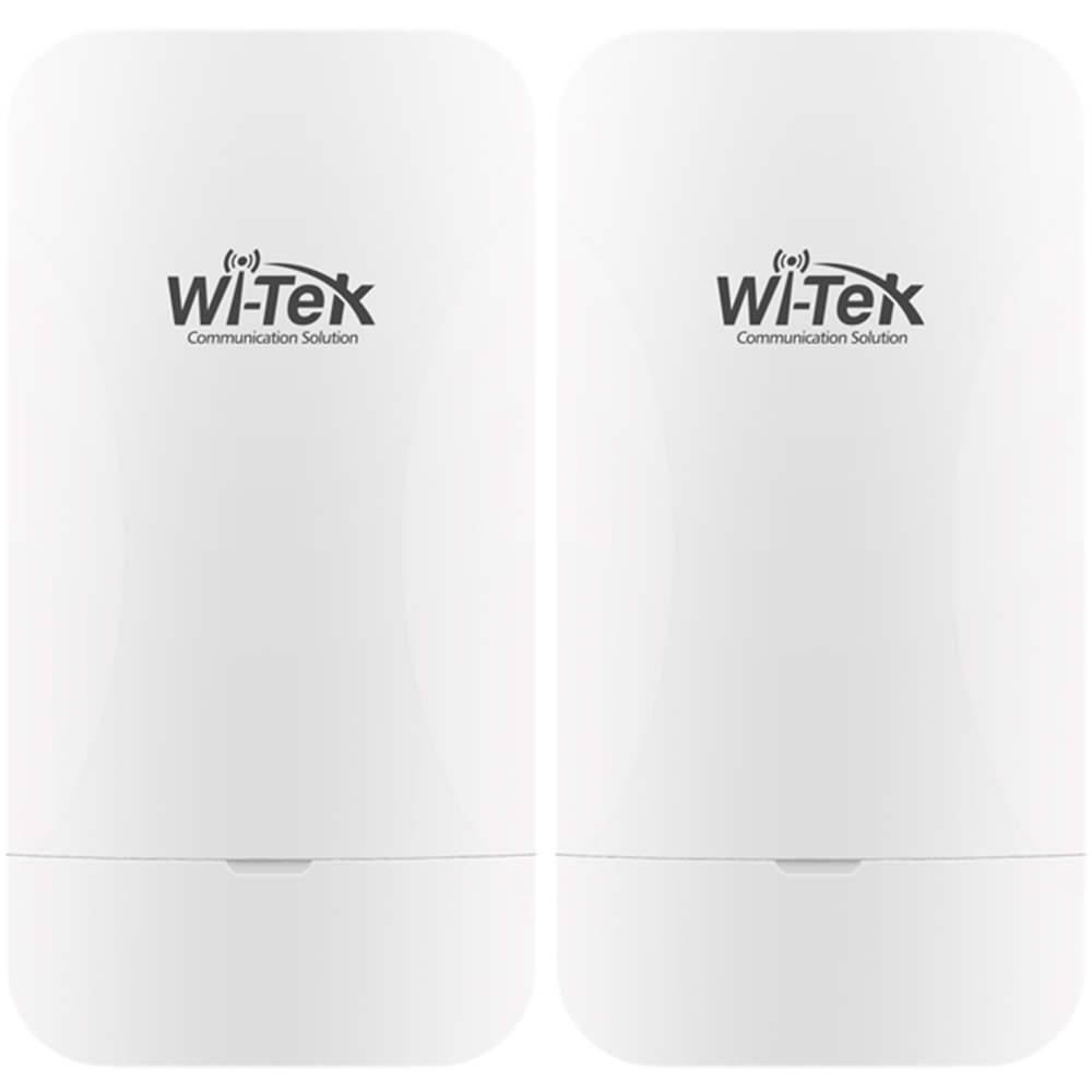 Wi-Tek WLAN Transmitter, 1 Paar, 2 Ports, 2,4 GHz, 1 km Reichweite, IP65, weiß-5