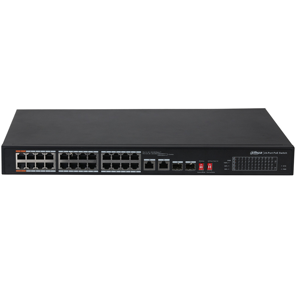 Dahua Switch, 26 Ports, 24 PoE, unmanaged-2