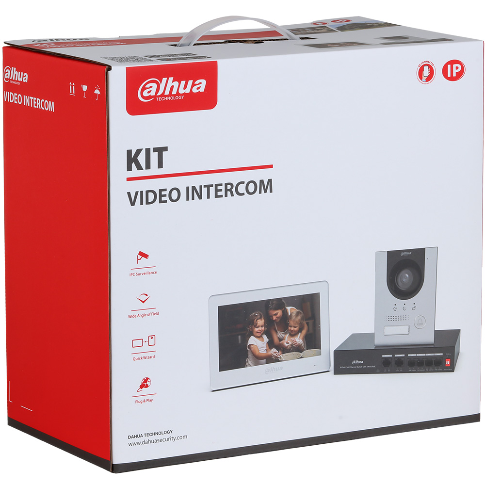 Dahua Video-Gegensprechanlagen-KIT inkl. Display und Switch KTP04-2