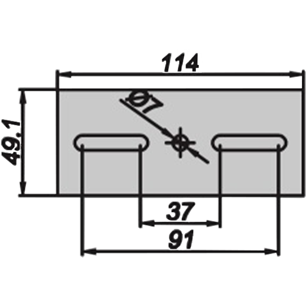 Haltestange gewinkelt, Ø38mm, 200x600mm-3