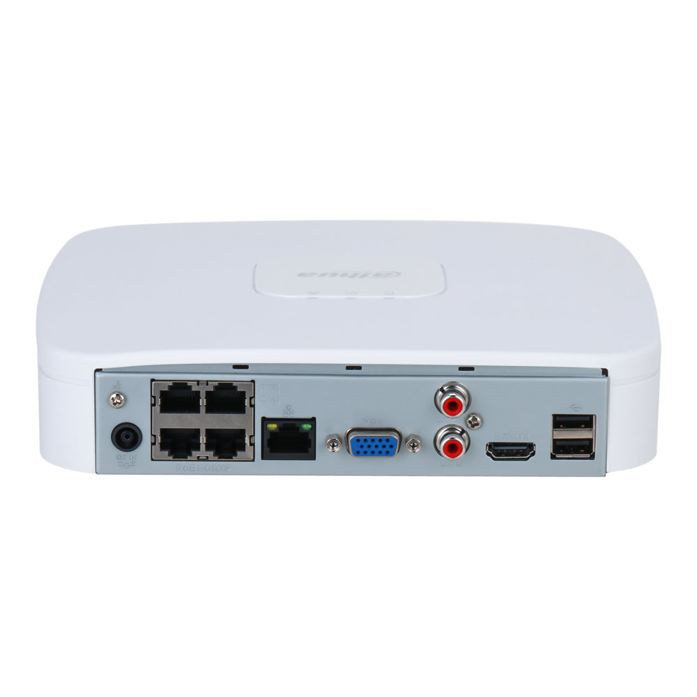 Dahua IP-Rekorder, Lite Serie, 4 Kanäle, 4PoE, max. 12MP, Smart H.265, 1 SATA à 16TB-3
